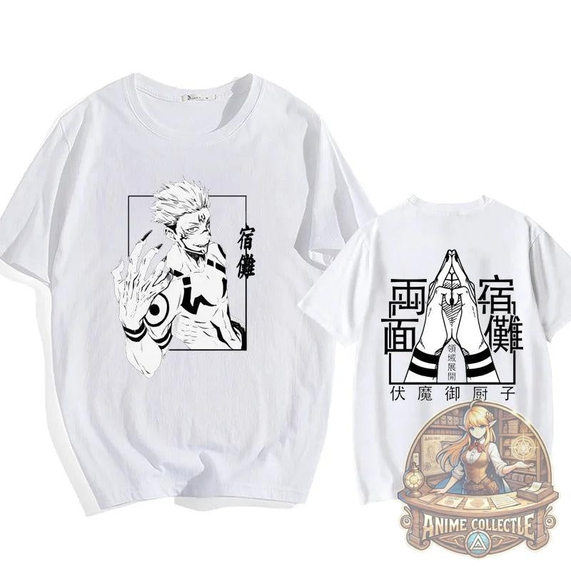 Anime Ryomen Sukuna Bedrukt T-shirt Unisex Casual Los Cool T-shirt