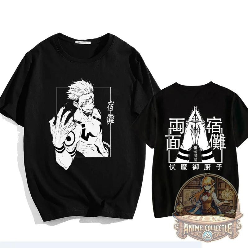 Anime Ryomen Sukuna Bedrukt T-shirt Unisex Casual Los Cool T-shirt