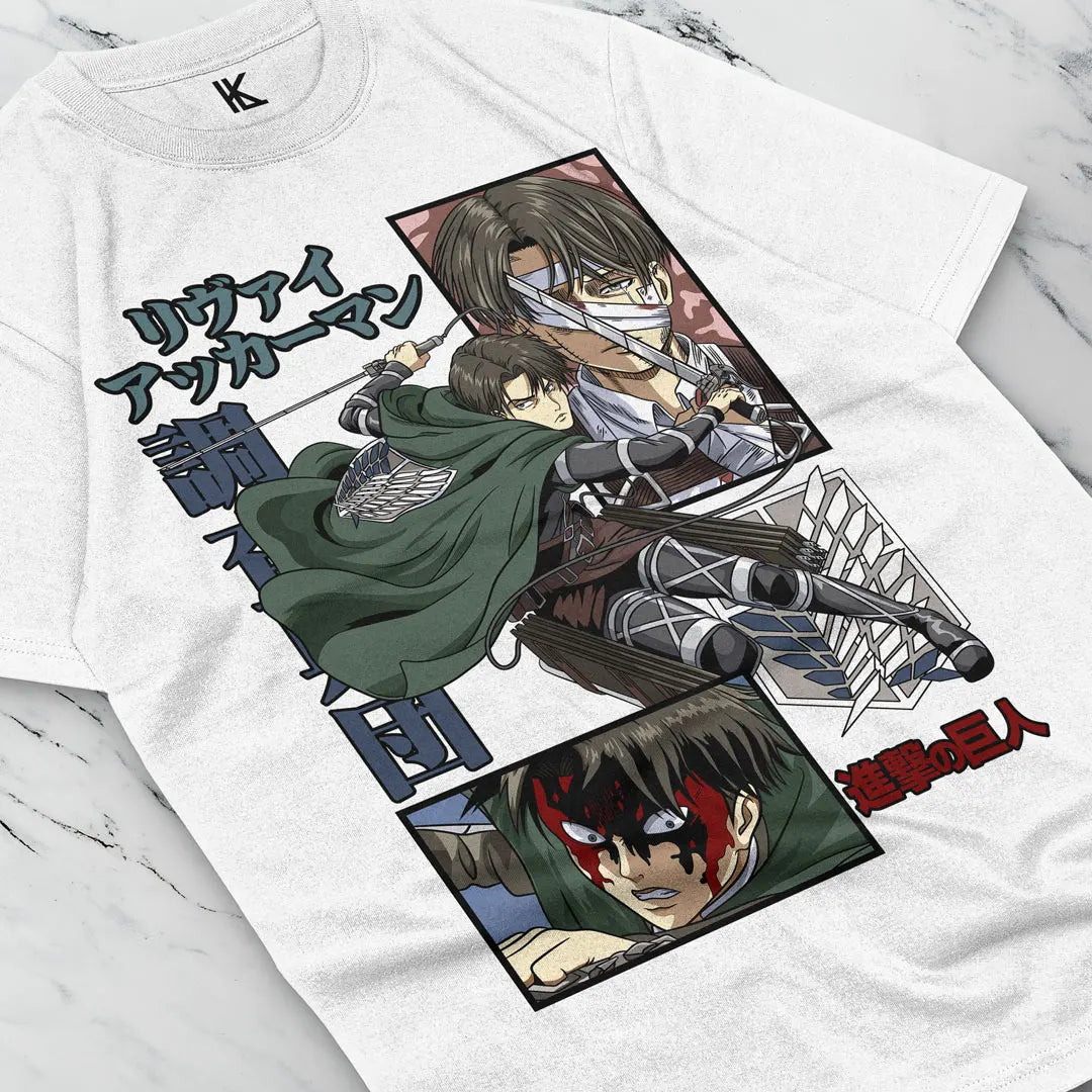 Levi Ackerman T-shirt Shingeki Geen Kyojin AOT Anime