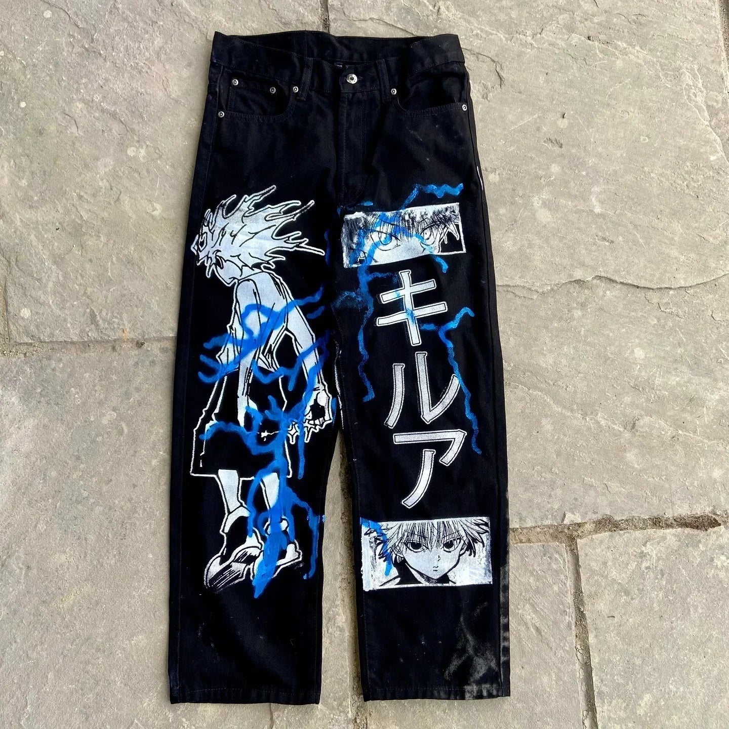 🔥 Anime Print Baggy Jeans 🔥