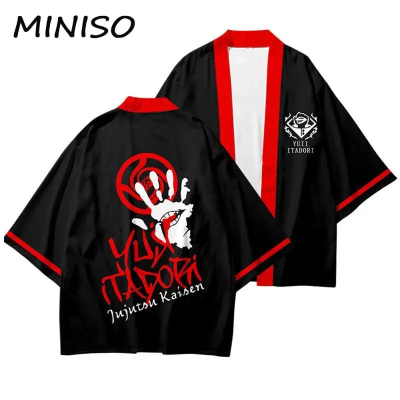 Jujutsu Kaisen Haori Anime Itadori Yuji Kimono Mantel Heren Cosplay Kostuum Harajuku Losse Top Japanse Stijl Cardigan Unisex