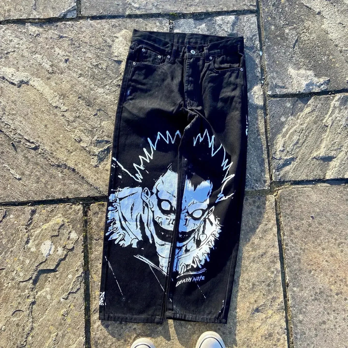 Harajuku Anime Print Baggy Jean Wijde Pijpen Vrouwen Hoge Taille Broek Broek Nieuwe Y2k Jeans voor Mannen Populaire Stijl Streetwear