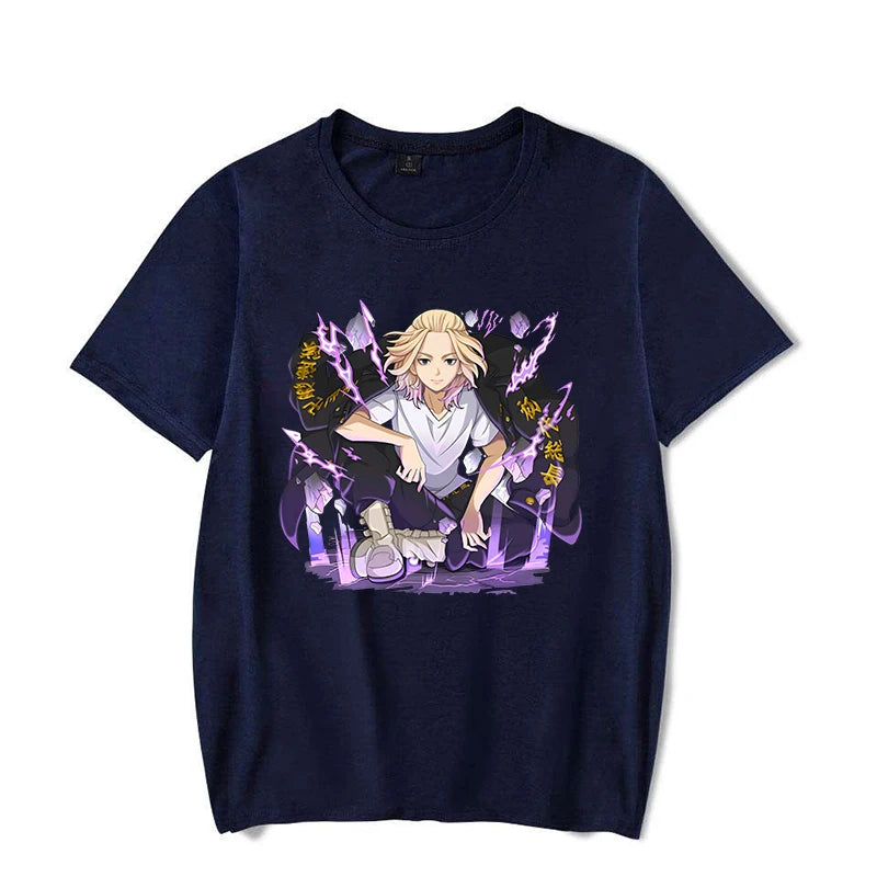 Mode Nieuwe Anime MIKEY Print T-shirt Unisex Losse Korte Mouw Ronde Hals Tops