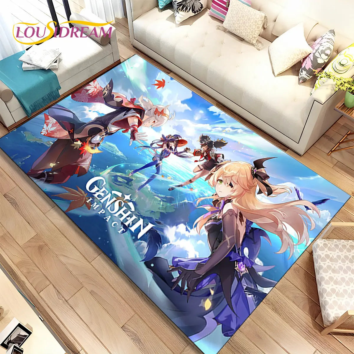 🌟 Genshin Impact Printed Rug – Anti-Slip & Waterproof! 🌟