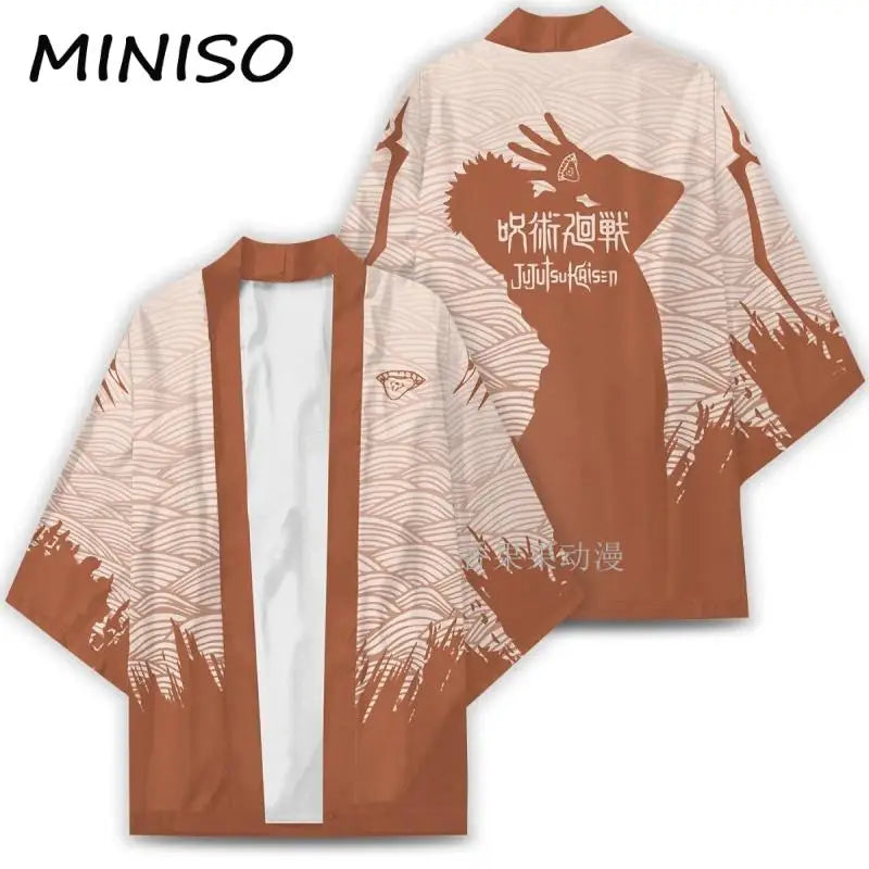 Jujutsu Kaisen Haori Anime Itadori Yuji Kimono Mantel Heren Cosplay Kostuum Harajuku Losse Top Japanse Stijl Cardigan Unisex