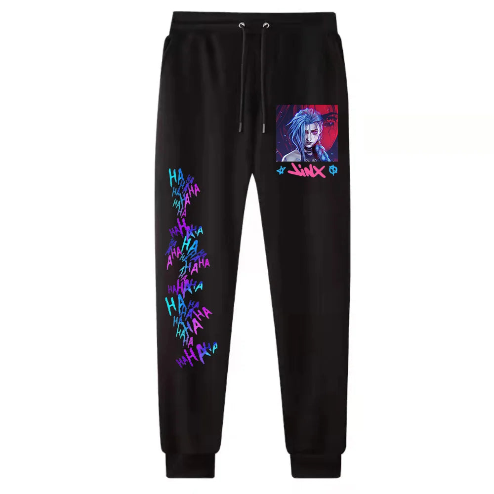 Hot Anime Arcane-Jinx Broek Man Vrouw Harajuku Streetwear Broek