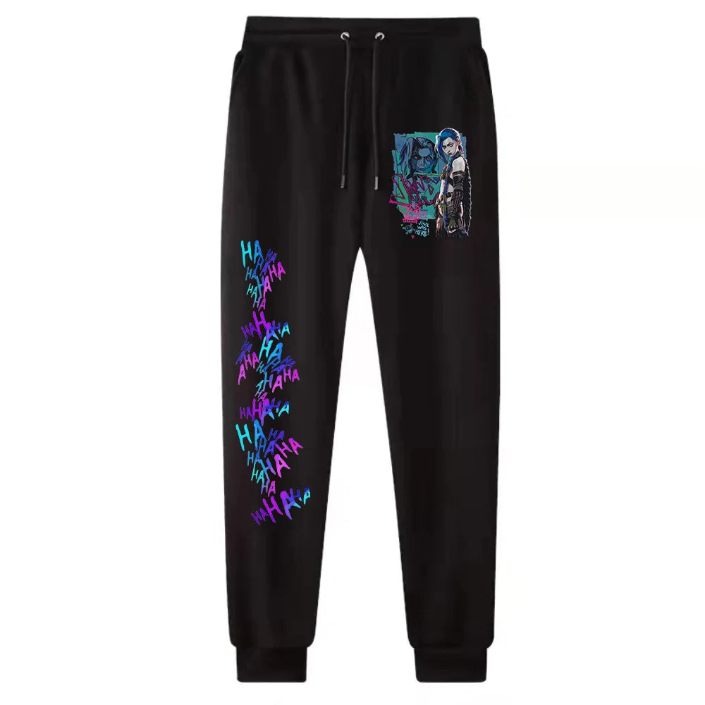 Hot Anime Arcane-Jinx Broek Man Vrouw Harajuku Streetwear Broek