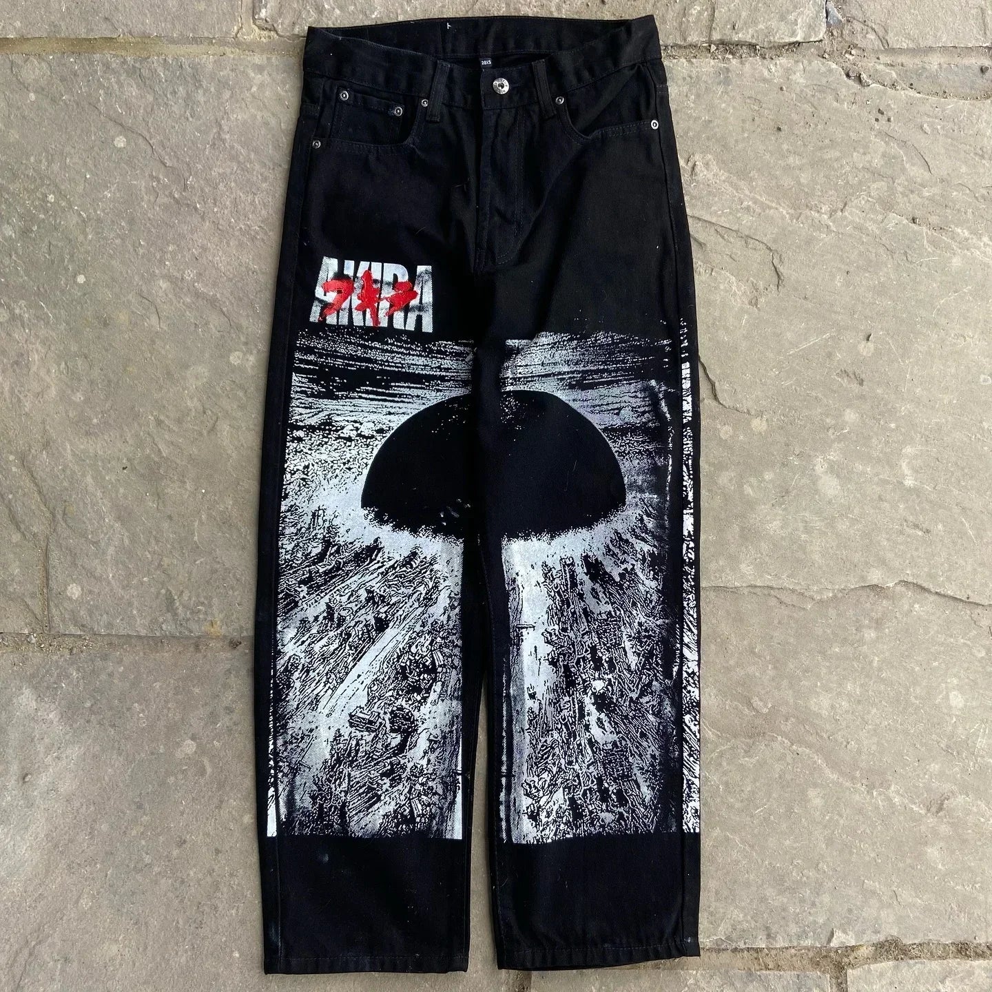 Harajuku Anime Print Baggy Jean Wijde Pijpen Vrouwen Hoge Taille Broek Broek Nieuwe Y2k Jeans voor Mannen Populaire Stijl Streetwear