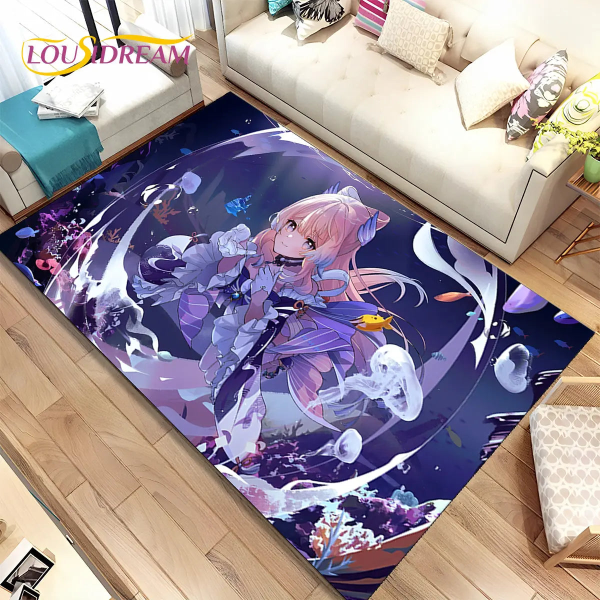 🌟 Genshin Impact Printed Rug – Anti-Slip & Waterproof! 🌟