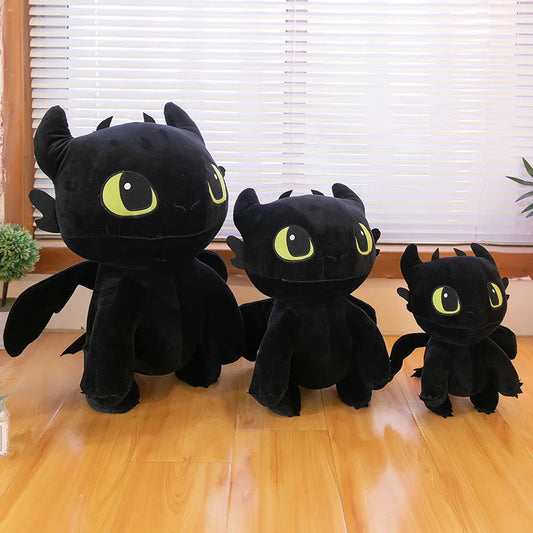 Large Toothless Dragon Plush Body Pillow 🐉🖤