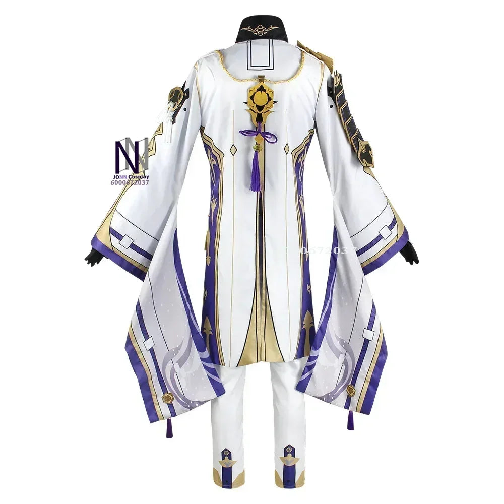 Game Genshin Impact Kamisato Ayato Cosplay Kostuum Uniform Pruik Anime Halloween Kostuums Mannen Outfit Cosplay Kostuums Nieuwe Aankomst