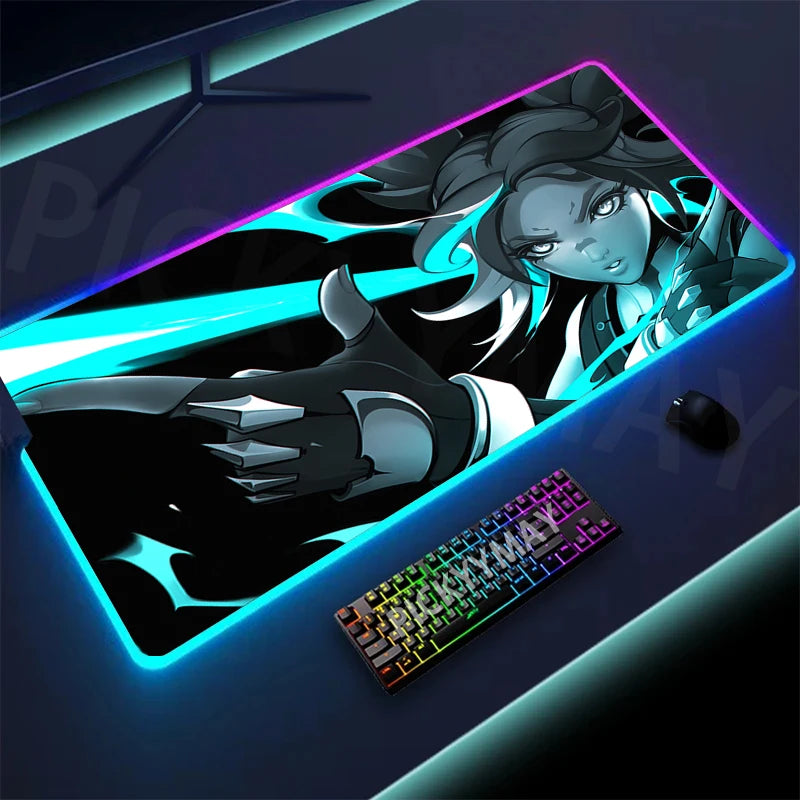 🔥 Valorant RGB Gaming Mousepad – Ultimate Desk Upgrade! 🔥