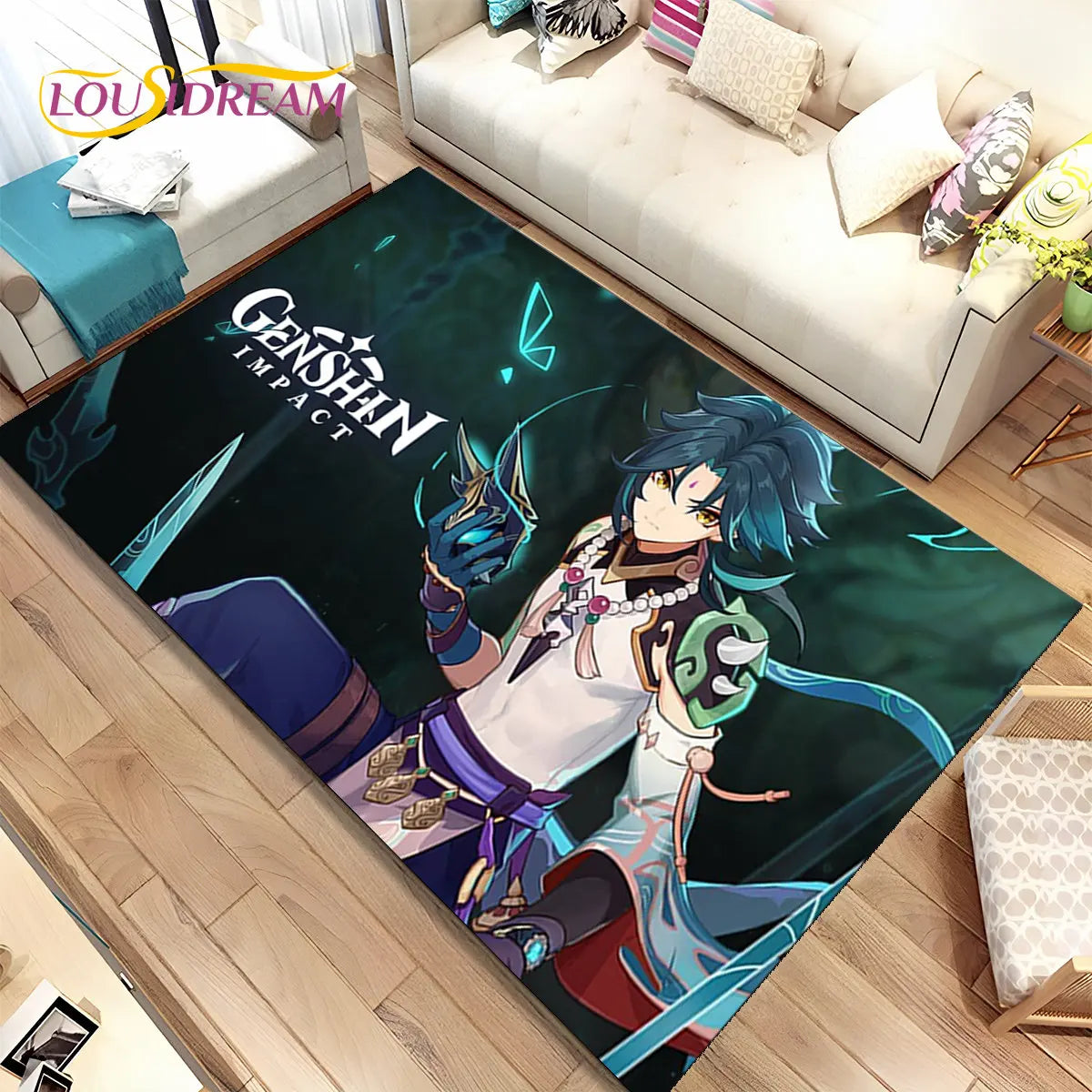 🌟 Genshin Impact Printed Rug – Anti-Slip & Waterproof! 🌟