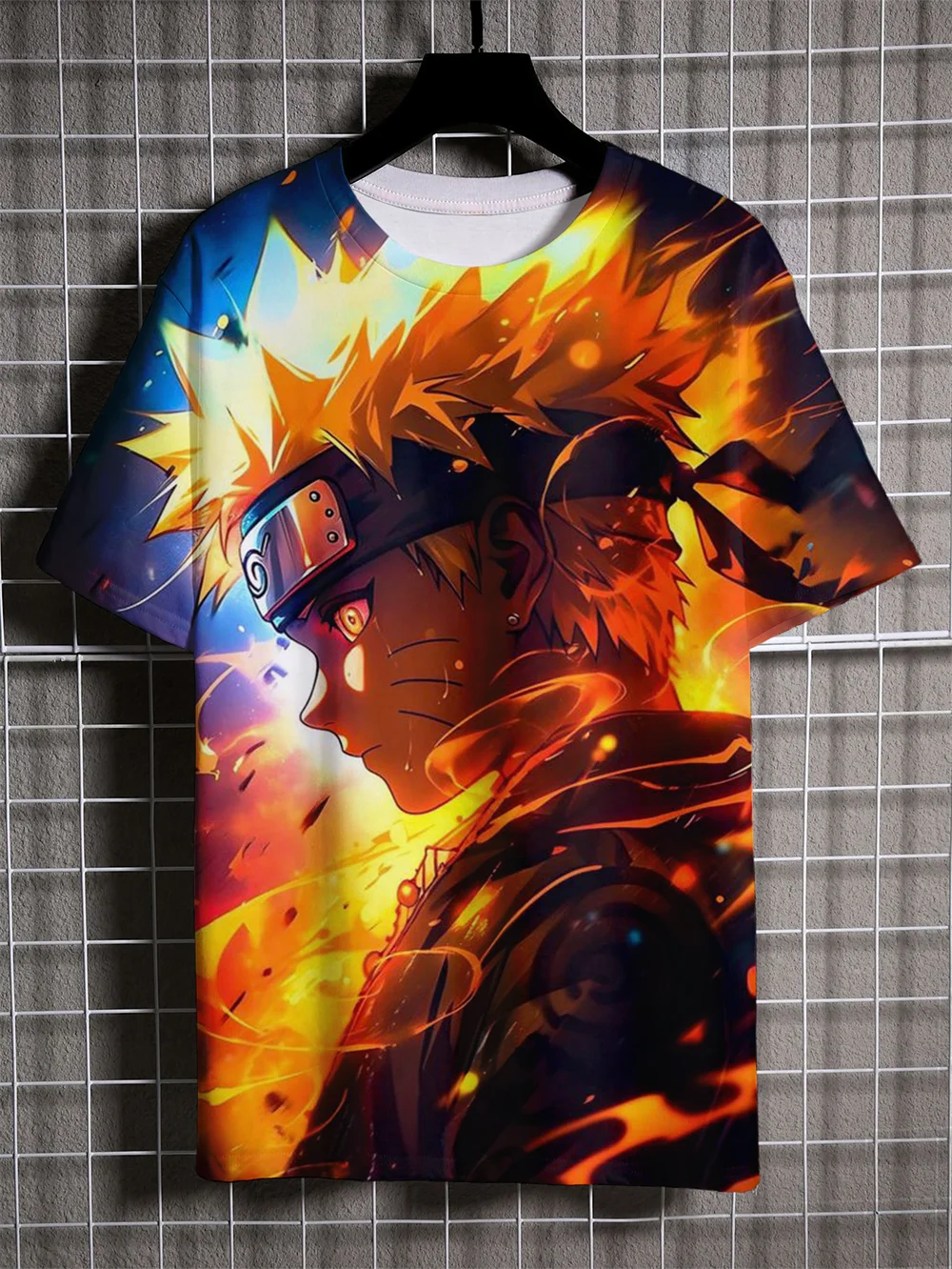 Nieuwe Anime Naruto Heren Korte Mouw 3D Geprint Uzumaki Naruto Patroon Straat Hip-Hop Stijl Kleding Casual Heren T-shirt