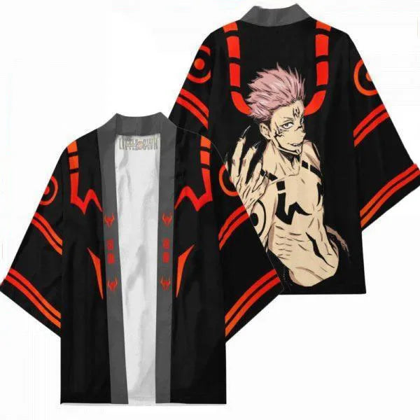 Jujutsu Kaisen Haori Anime Itadori Yuji Kimono Mantel Heren Cosplay Kostuum Harajuku Losse Top Japanse Stijl Cardigan Unisex