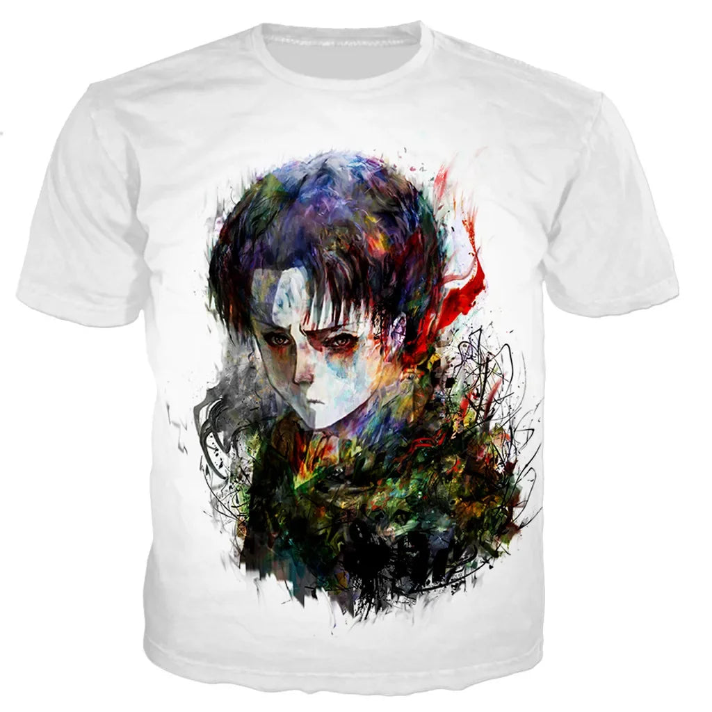 Zomer Mannen en Vrouwen Hot Japan Anime 3D Attack On Titan Print T-shirt Casual Harajuku Streetwear Hip Hop Ademende Kinderkleding