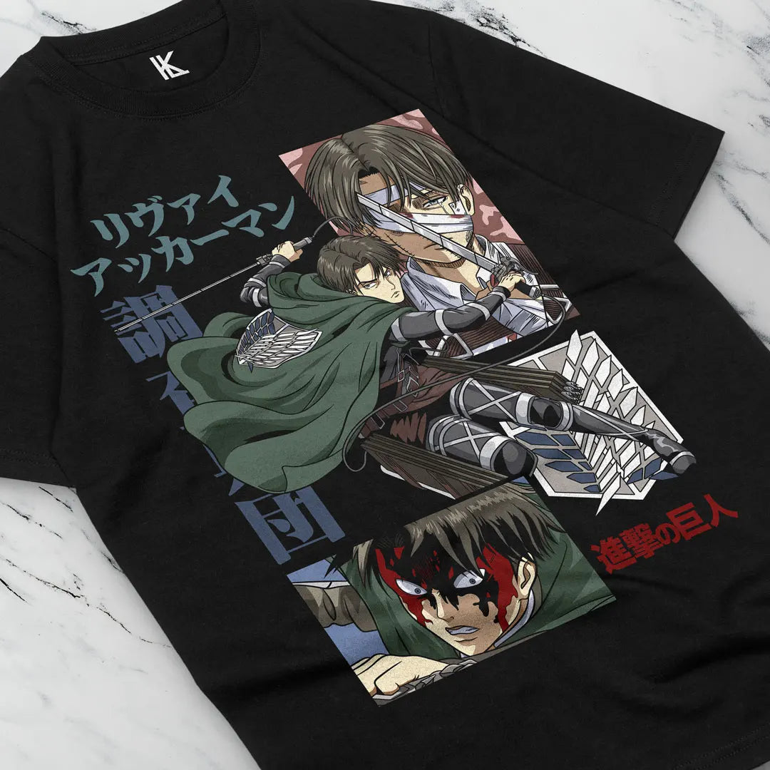 Levi Ackerman T-shirt Shingeki Geen Kyojin AOT Anime