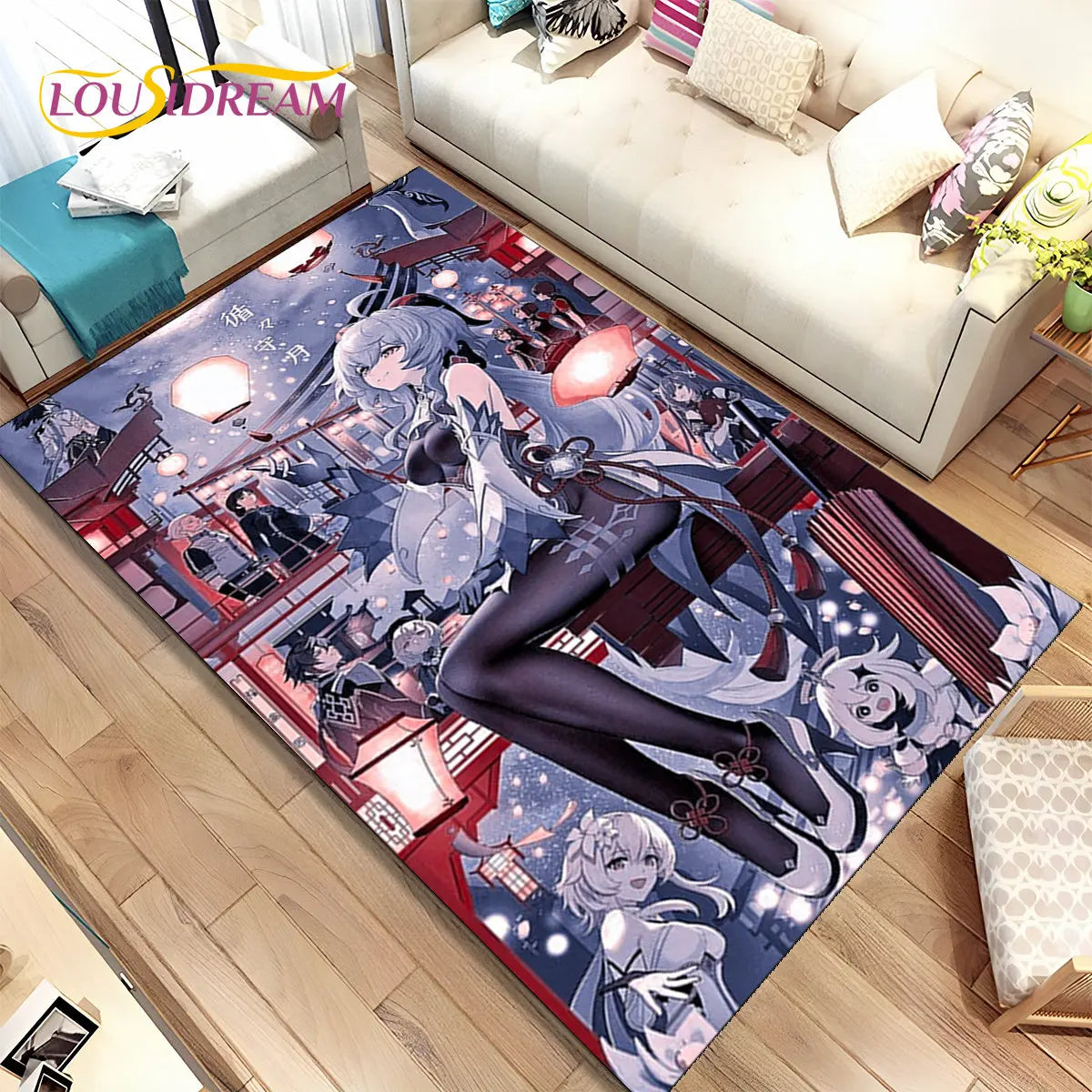 🌟 Genshin Impact Printed Rug – Anti-Slip & Waterproof! 🌟