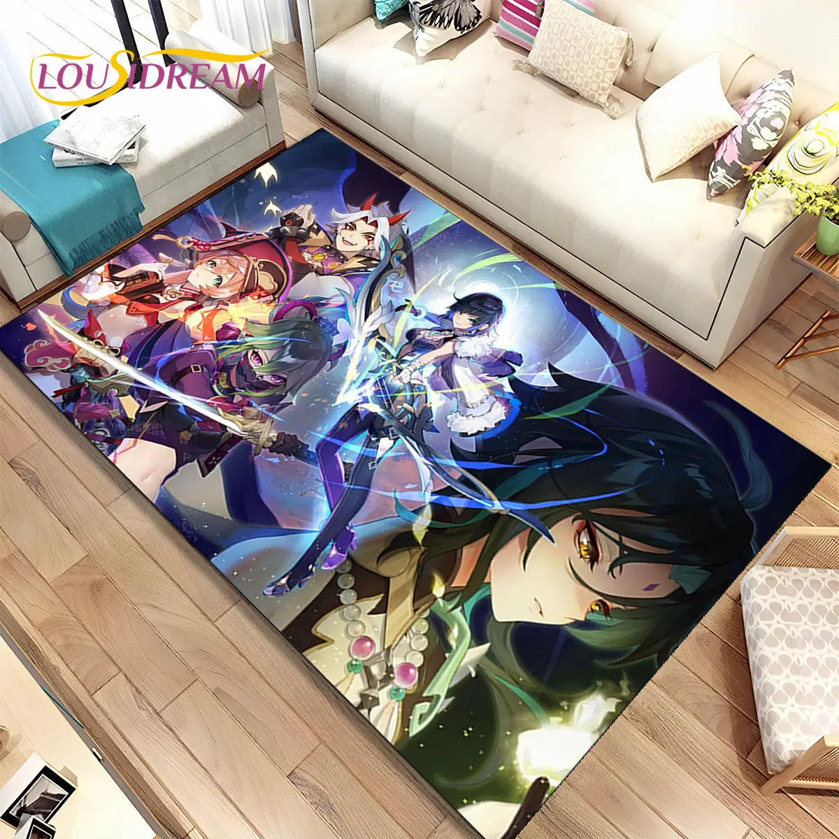 🌟 Genshin Impact Printed Rug – Anti-Slip & Waterproof! 🌟