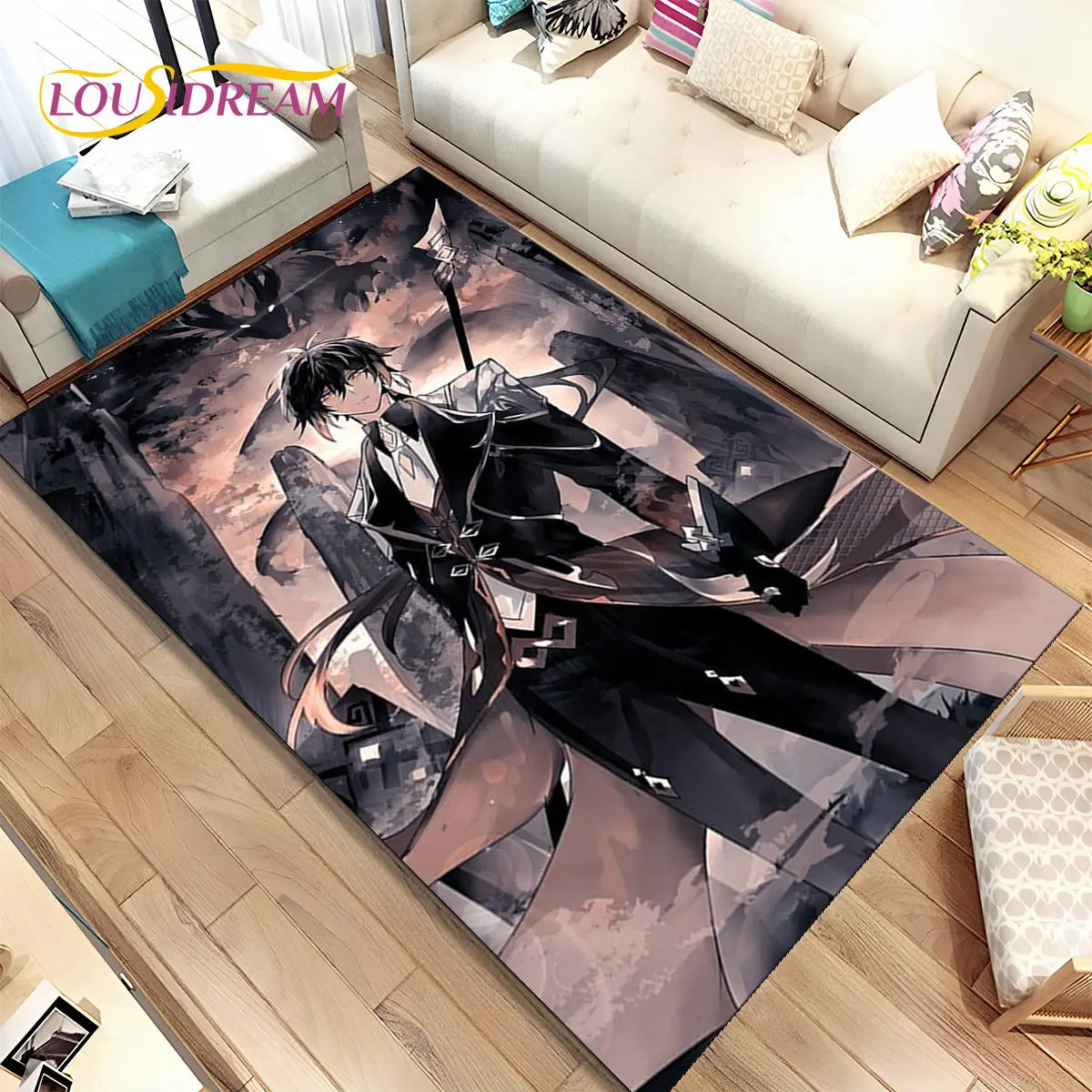 🌟 Genshin Impact Printed Rug – Anti-Slip & Waterproof! 🌟