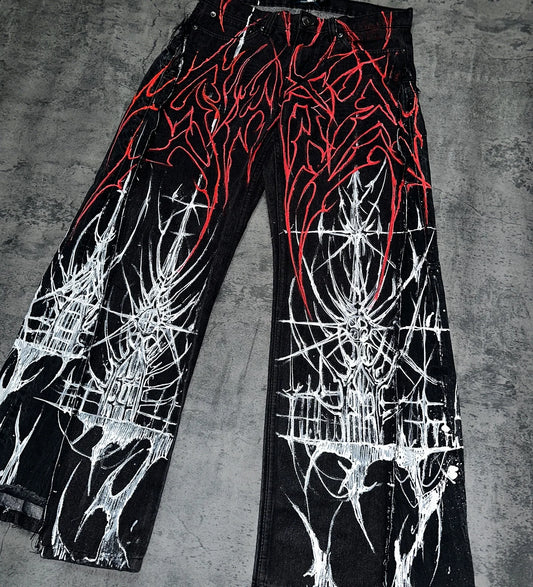 🔥 Anime Print Baggy Jeans 🔥