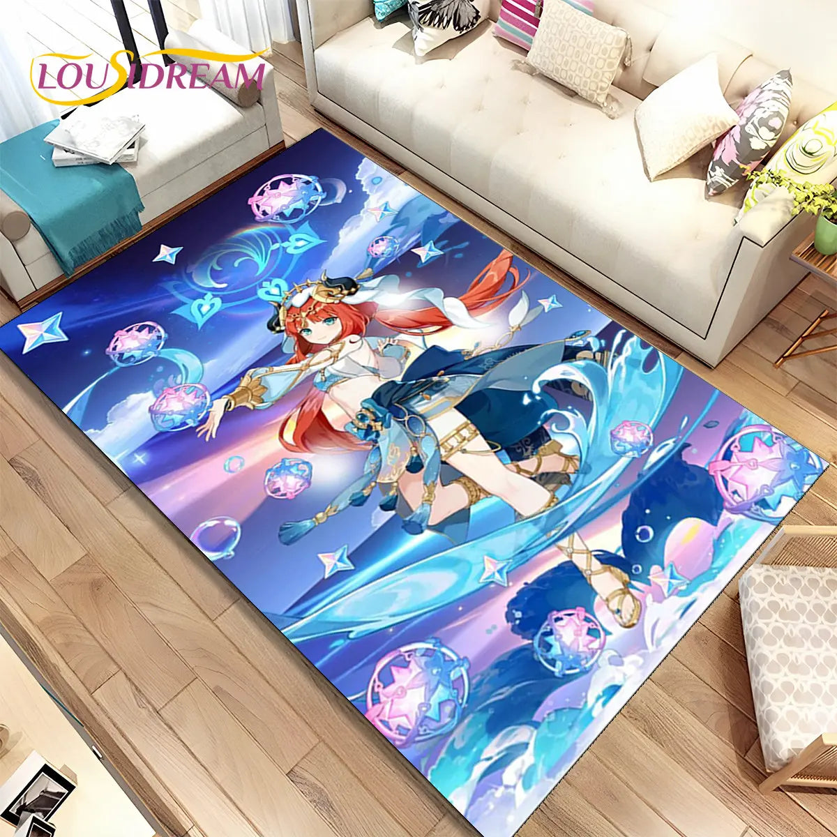 🌟 Genshin Impact Printed Rug – Anti-Slip & Waterproof! 🌟