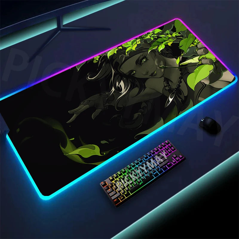 Valorant Grote RGB Gamer Muismat 40x90cm Muismat Gaming Muismatten LED Toetsenbordmatten Lichtgevende Bureaumatten Muismat Voor PC