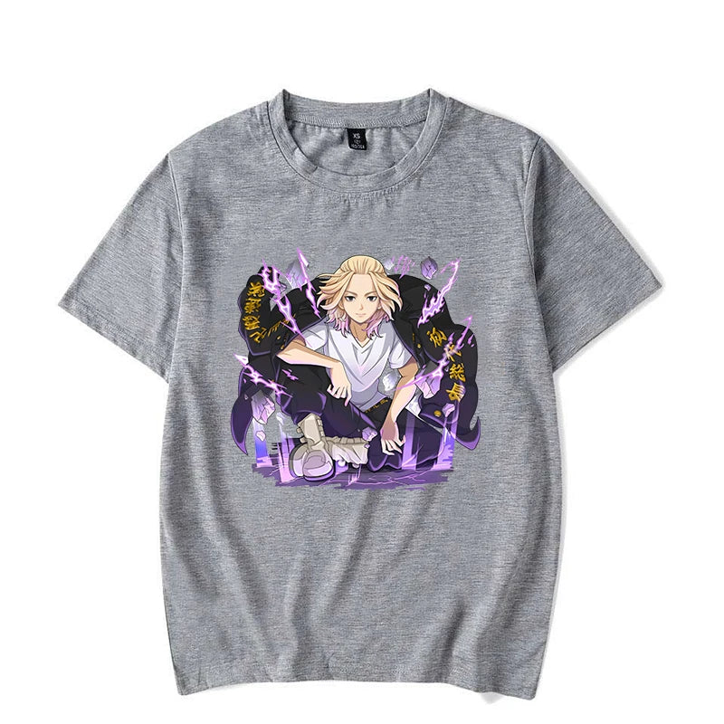 Mode Nieuwe Anime MIKEY Print T-shirt Unisex Losse Korte Mouw Ronde Hals Tops