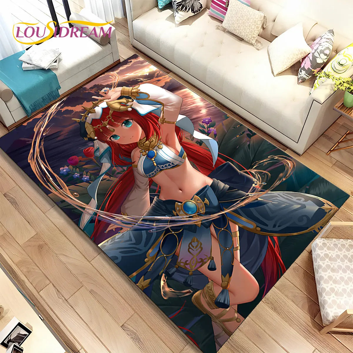 🌟 Genshin Impact Printed Rug – Anti-Slip & Waterproof! 🌟