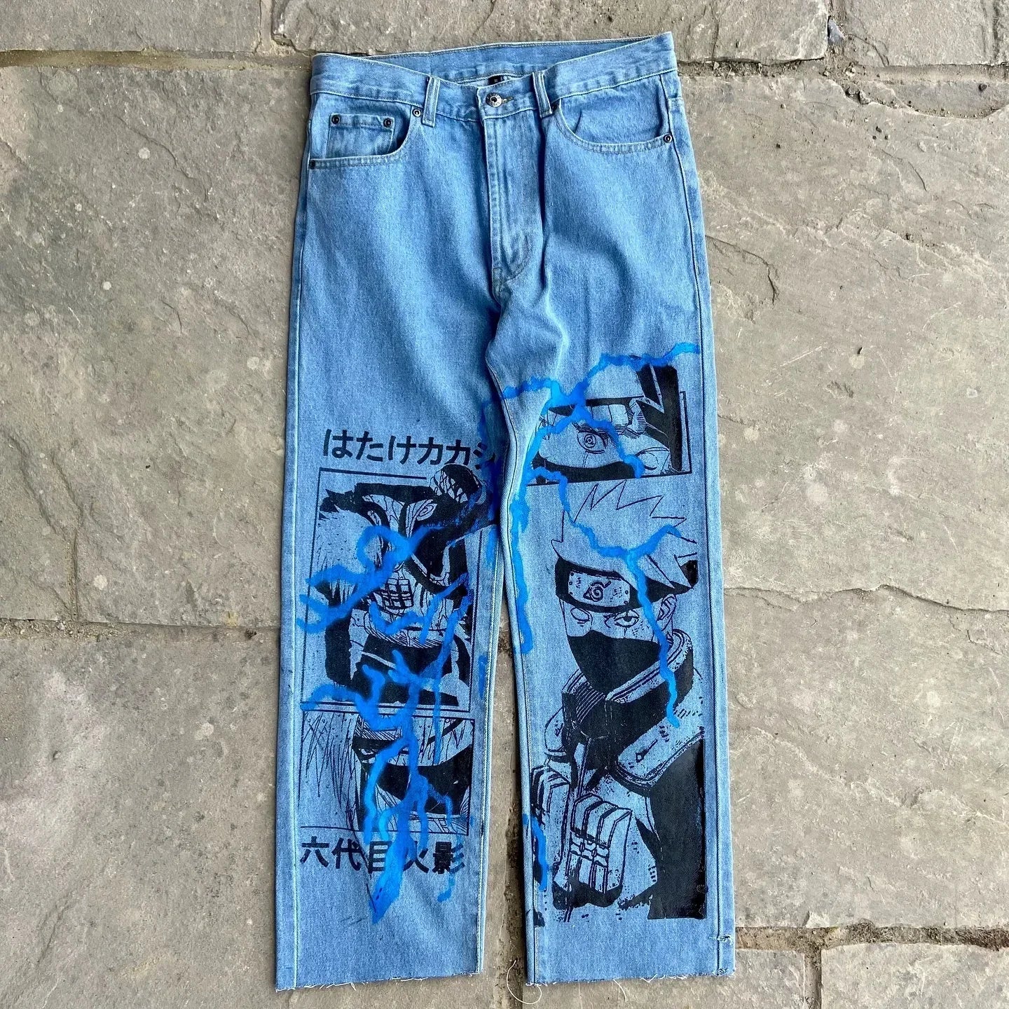 Harajuku Anime Print Baggy Jean Wijde Pijpen Vrouwen Hoge Taille Broek Broek Nieuwe Y2k Jeans voor Mannen Populaire Stijl Streetwear