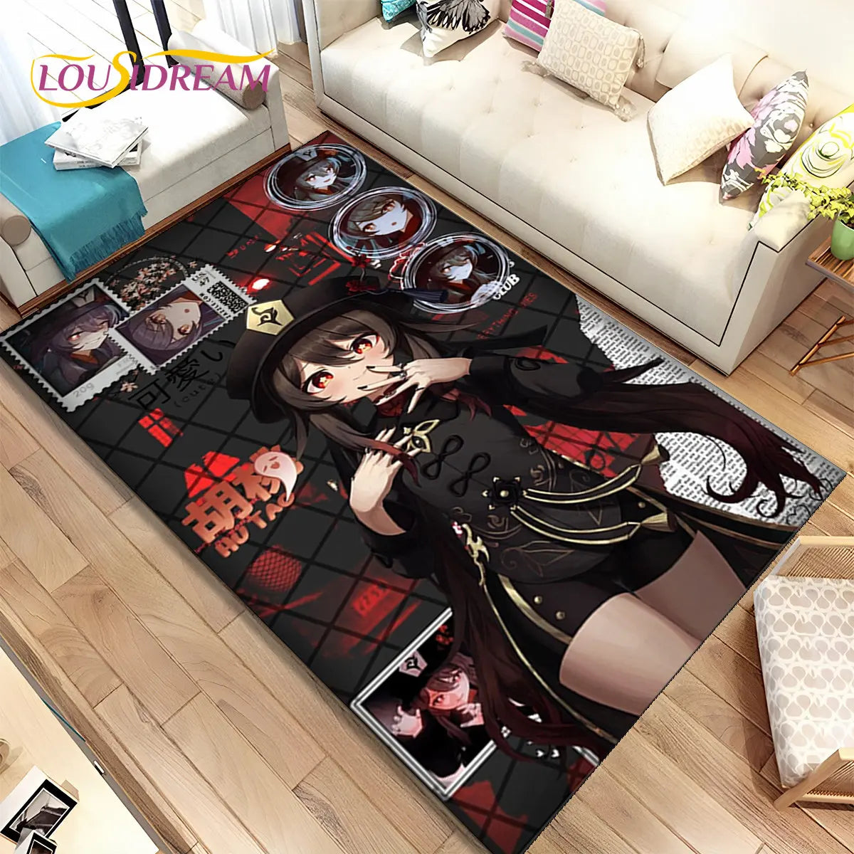 🌟 Genshin Impact Printed Rug – Anti-Slip & Waterproof! 🌟