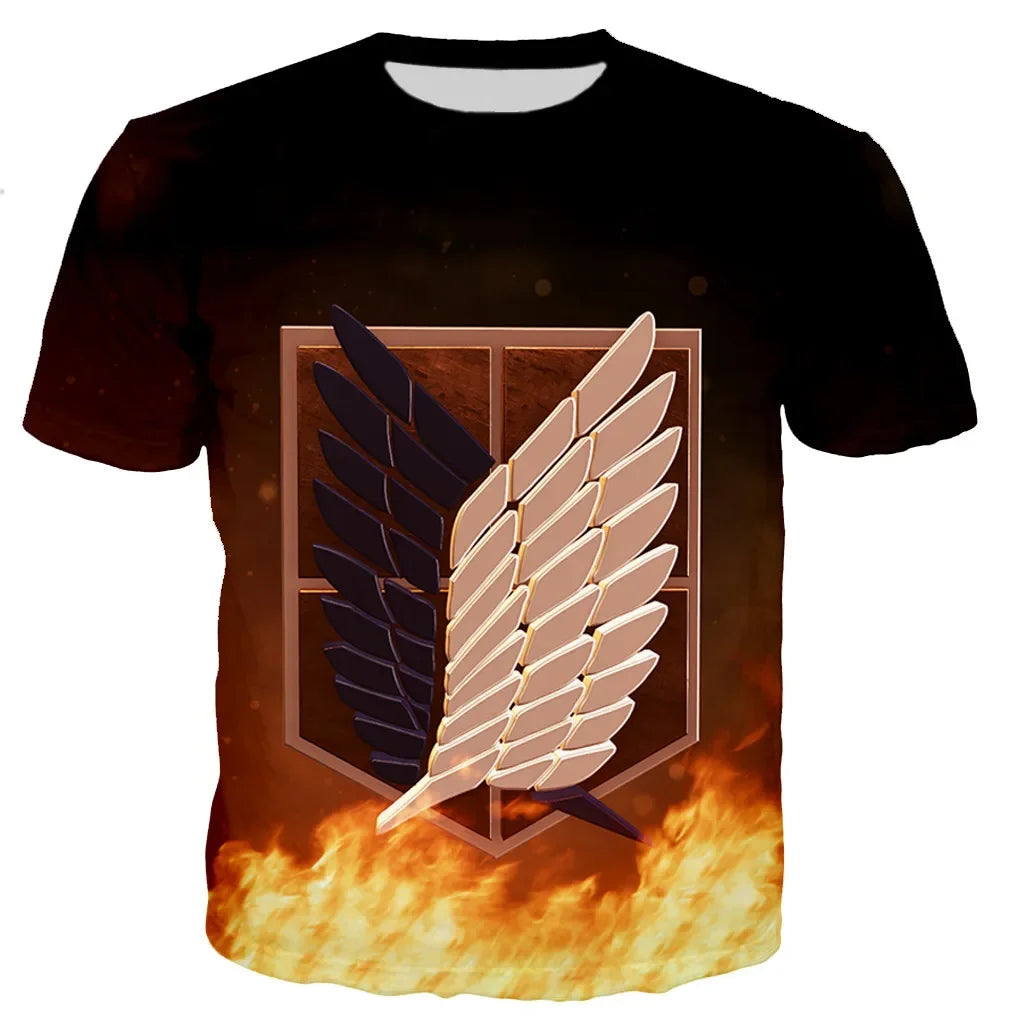 ⚔️ Attack on Titan 3D Printed T-Shirt⚔️