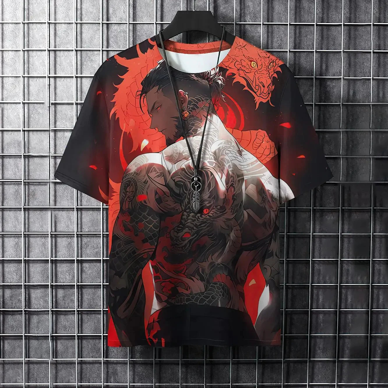 🔥 Japans 3D-print heren-T-shirt – opvallend en ademend! 🔥