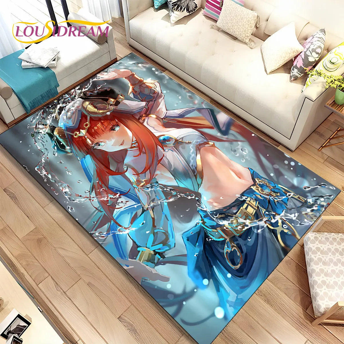 🌟 Genshin Impact Printed Rug – Anti-Slip & Waterproof! 🌟